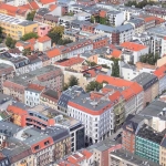 Eine Stadt aus der Vogelperspektive - Immobilienpreisentwicklung